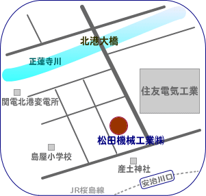 松田機械工業�鰍ﾌ所在地地図